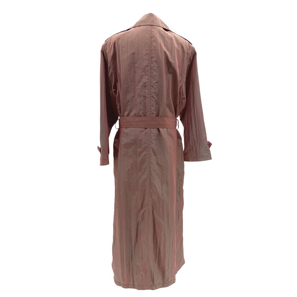 Vintage 90s Jones New York Trench Coat Sm Iridescent Pink Green Fairy Whimsical - Picture 7 of 13